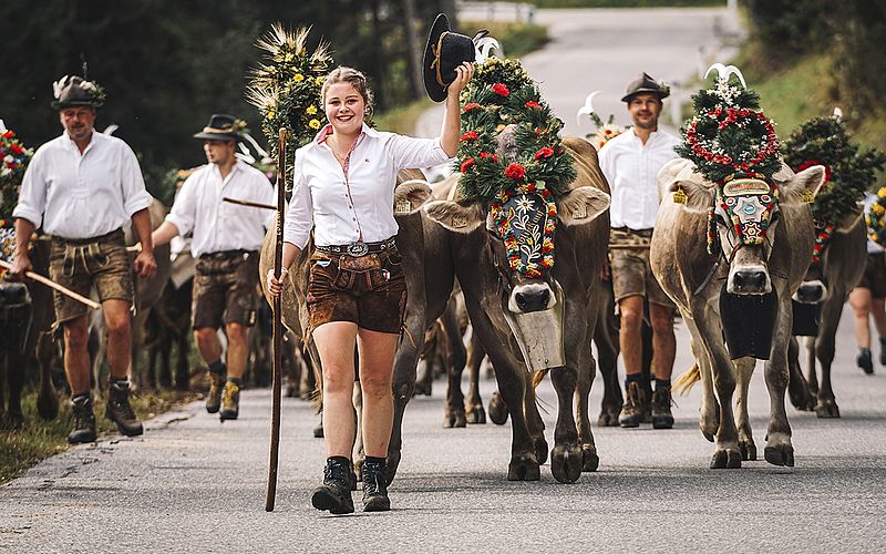 Lebendige Tradition Almabtrieb